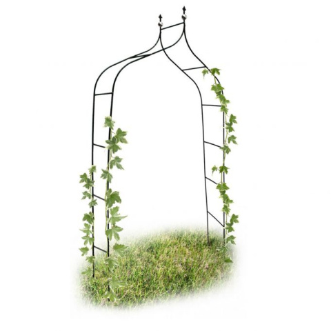 Dekoracyjna pergola ogrodowa z kulami