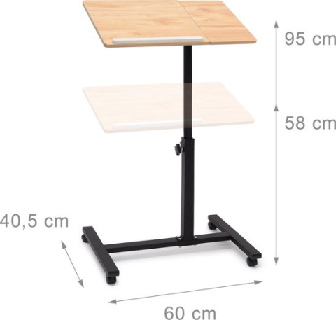 Stolik pod laptop na kółkach 95 x 60 x 40,5 cm Stolik pod laptop na kółkach 95 x 60 x 40,5 cm