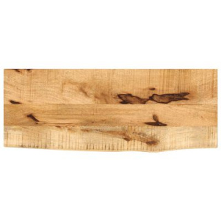 Blat stołu - 70x30x2,5cm - naturalna krawędź - surowe drewno mango