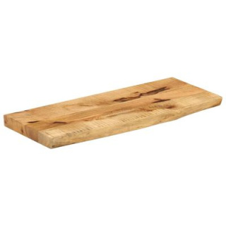 Blat stołu - 70x30x2,5cm - naturalna krawędź - surowe drewno mango