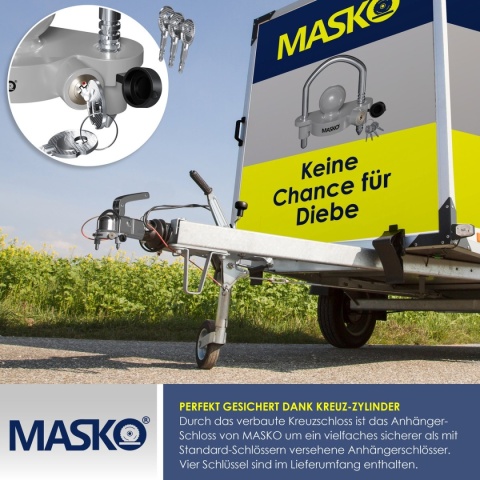 Blokada zaczepu przyczepy – stalowa – do sprzęgów 50 mm – 14x16x8 cm – 800 g Blokada zaczepu przyczepy – stalowa – do sprzęgów 50 mm – 14x16x8 cm – 800 g