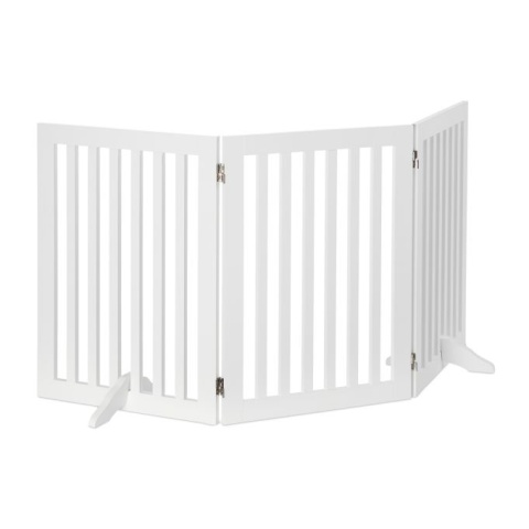 Bramka ochronna dla dzieci – 70 cm – MDF – biała – do schodów/przedpokoju