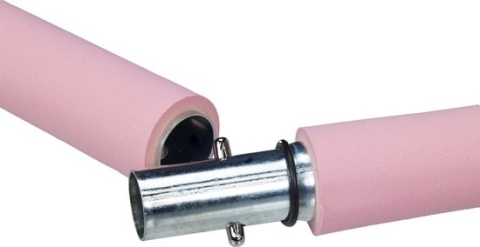 Drążek do pilatesu - fitness - z 2 taśmami oporowymi, pętlami na stopy, różowy, 91x86x3 cm Drążek do pilatesu - fitness - z 2 taśmami oporowymi, pętlami na stopy, różowy, 91x86x3 cm