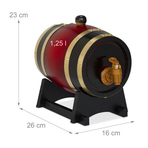 Drewniana beczka do whisky 1,25 litra - 23 x 16 x 26 cm Drewniana beczka do whisky 1,25 litra - 23 x 16 x 26 cm
