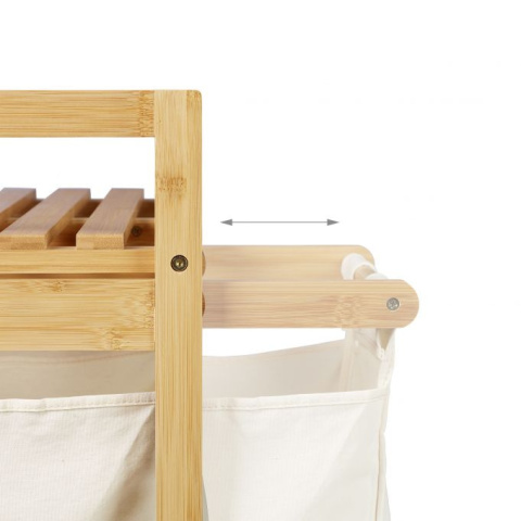 Dwukomorowy kosz na pranie z półką - 2x 30 L Dwukomorowy kosz na pranie z półką - 2x 30 L