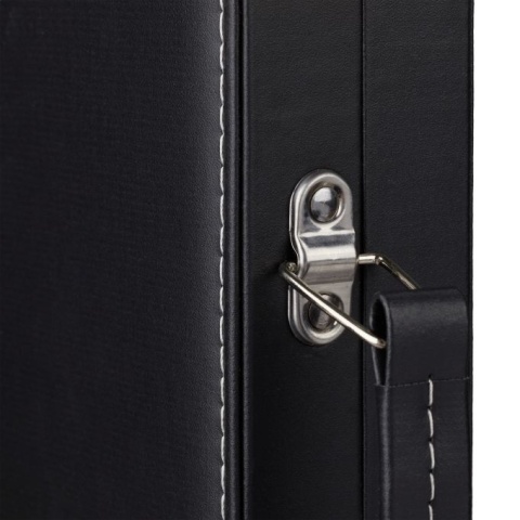 Gra backgammon + etui – składane – 47x36 cm – PVC/MDF/flanela – czarne/kremowe