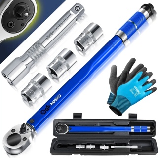 Klucz dynamometryczny 1/2" – 40-210 Nm – zestaw 6 el. – 470 mm – CrV – 1,5 kg
