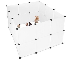 Kojec dla królików – 24 panele – 92x110x110 cm – biały – modułowy