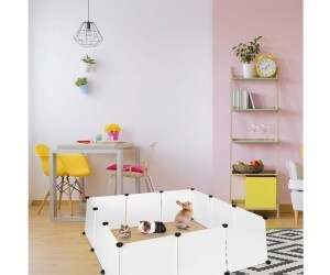 Kojec dla królików – 24 panele – 92x110x110 cm – biały – modułowy