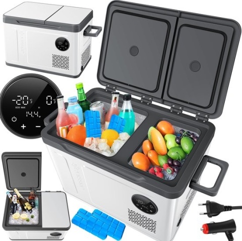 Kompresorowa lodówka/zamrażarka 2w1 – 31L – dual zone – 616x384x397 mm – 12/24/230V – Max/Eco Kompresorowa lodówka/zamrażarka 2w1 – 31L – dual zone – 616x384x397 mm – 12/24/230V – Max/Eco