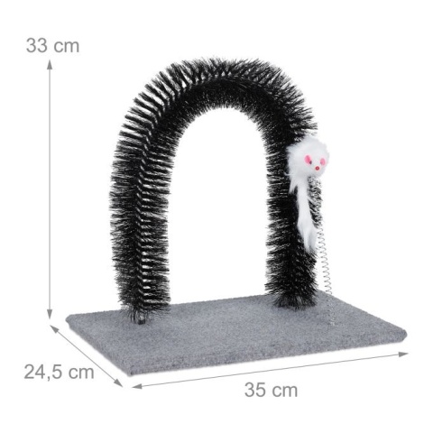 Łuk dla kota – drapak i szczotka – zabawka z myszką – 33x35x24,5 cm Łuk dla kota – drapak i szczotka – zabawka z myszką – 33x35x24,5 cm