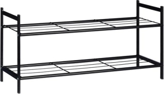 Metalowy regał - szafka - stojak na buty – 2 poziomy – 69,5x33,5x26 cm