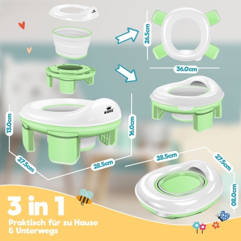 Nocnik dziecięcy 3w1 – 28,5x27,5x16 cm – polipropylen – z naklejkami Nocnik dziecięcy 3w1 – 28,5x27,5x16 cm – polipropylen – z naklejkami