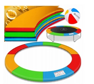 Osłona krawędzi trampoliny 366 cm – PVC 500D/pianka 1,8 cm – kolorowa – szerokość 30 cm
