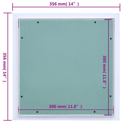 Panel rewizyjny z aluminiową ramą i płytą gipsową - 300x300 mm Panel rewizyjny z aluminiową ramą i płytą gipsową - 300x300 mm