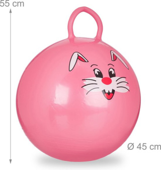 Piłka do skakania dla dzieci - skoczek królik - Ø 45 cm - z uchwytem