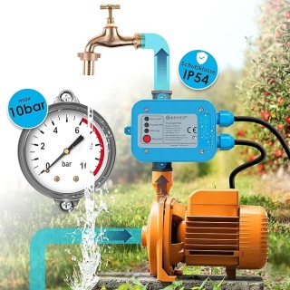 Przełącznik ciśnieniowy do pompy – 10 bar – 220-240V – 1,1 kW – 1" – IP54 – 23,5x17x17 cm