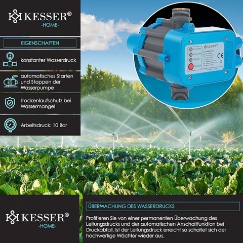 Przełącznik ciśnieniowy do pompy – 10 bar – 220-240V – 1,1 kW – 1" – IP54 – 23,5x17x17 cm