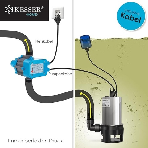Przełącznik ciśnieniowy do pompy – 10 bar – 220-240V – 1,1 kW – 1" – IP54 – 23,5x17x17 cm