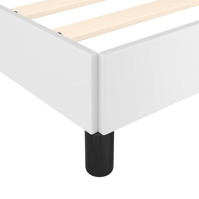 Rama łóżka z zagłówkiem bez materaca - biała - 90x200 cm Rama łóżka z zagłówkiem bez materaca - biała - 90x200 cm