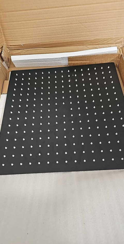Słuchawka prysznicowa ze stali - 40x40 cm - kwadratowa - czarna Słuchawka prysznicowa ze stali - 40x40 cm - kwadratowa - czarna