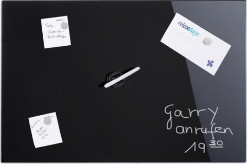 Szklana tablica magnetyczna – czarna – memoboard – 80x50 cm Szklana tablica magnetyczna – czarna – memoboard – 80x50 cm