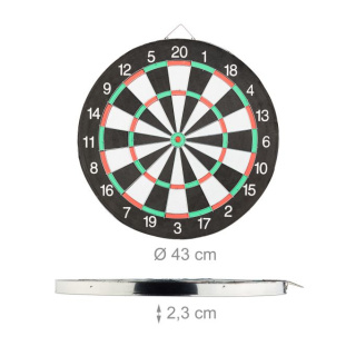 Tarcza do rzutek z 6 rzutkami - 43 cm