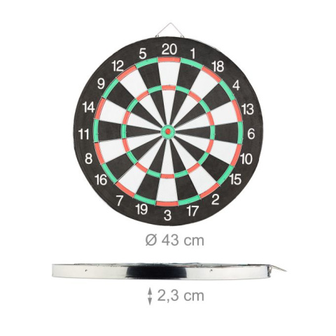 Tarcza do rzutek z 6 rzutkami - 43 cm Tarcza do rzutek z 6 rzutkami - 43 cm