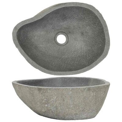Umywalka z kamienia rzecznego, owalna, (37-46)x(29-36) cm Umywalka z kamienia rzecznego, owalna, (37-46)x(29-36) cm