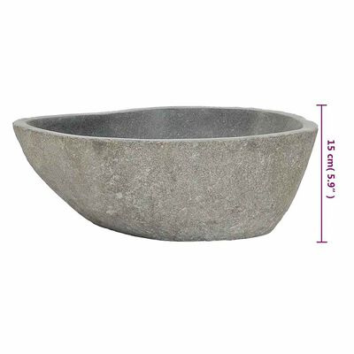 Umywalka z kamienia rzecznego, owalna, (37-46)x(29-36) cm Umywalka z kamienia rzecznego, owalna, (37-46)x(29-36) cm