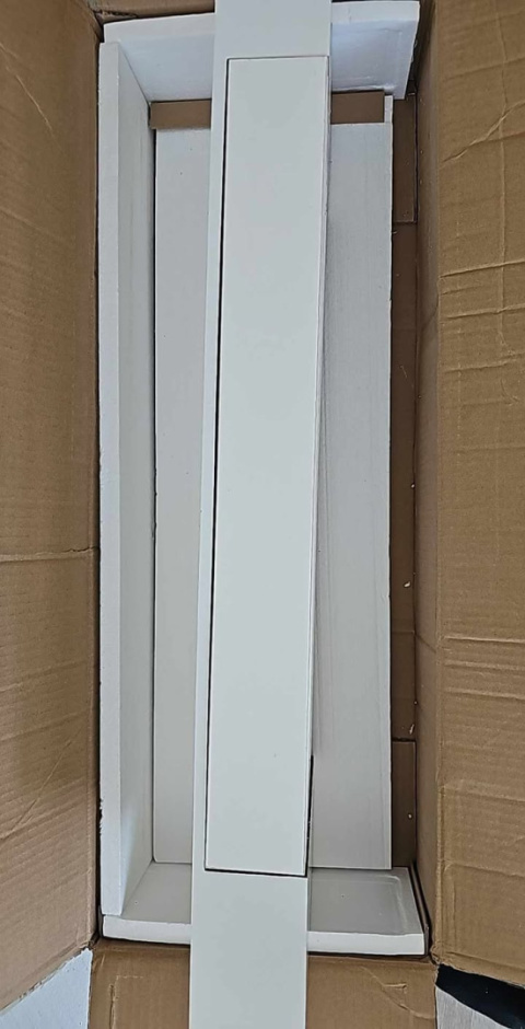 Wisząca półka na książki/DVD z szufladą - biała - 80 x 25 x 8 cm Wisząca półka na książki/DVD z szufladą - biała - 80 x 25 x 8 cm