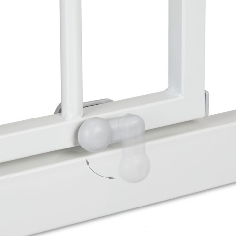 Barierka / bramka drzwi rozszerzana bez wiercenia 78x70cm stal/biały szary montaż 76-82cm