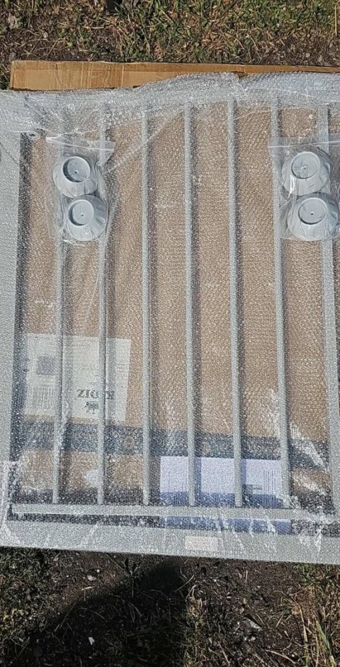 Barierka Bramka ochronna rozporowa do drzwi schodów – jasnoszary – 74-87cm