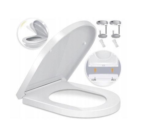 Deska sedesowa KESSER K-WC-1538U - biały - duroplast