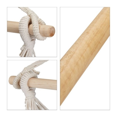 Fotel hamakowy brazylijski bawełniany niebiesko-zielony 111x97cm max 150kg wiszący