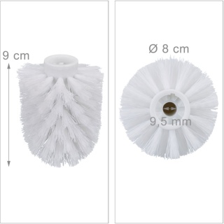 Główka szczotki WC 5 szt. biała gwint 9,5mm średnica 8cm wymienna