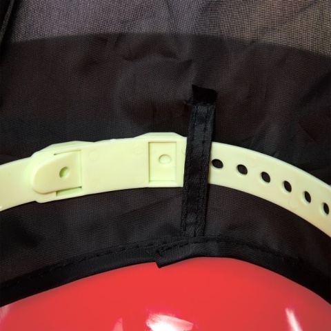 Kask strażacki dla dzieci czerwony 23x22x26cm obwód 45-55cm plastik/poliester