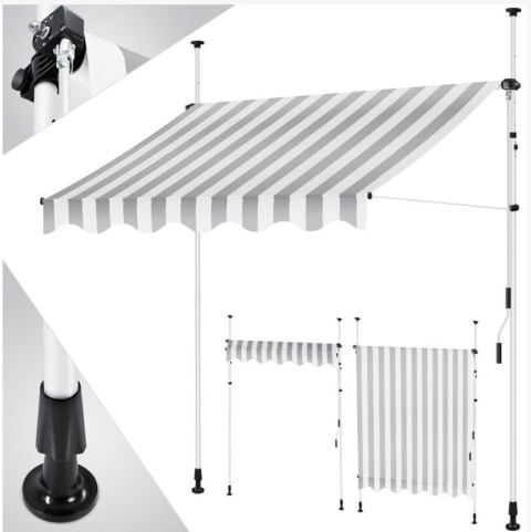 Kesser markiza balkonowa/tarasowa - korba - 150x180cm - stal - poliester - montaż 176-305cm