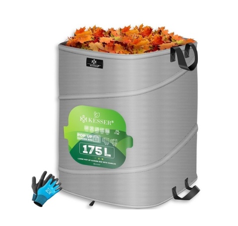 Kesser worek na liście 175L szary – ogród + rękawiczki