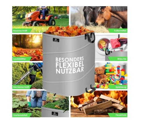 Kesser worek na liście 175L szary – ogród + rękawiczki