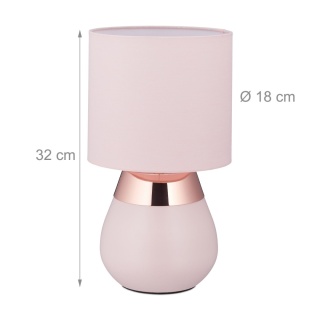 Lampka nocna dotykowa Touch różowa 32x18cm E14 40W kabel 146cm