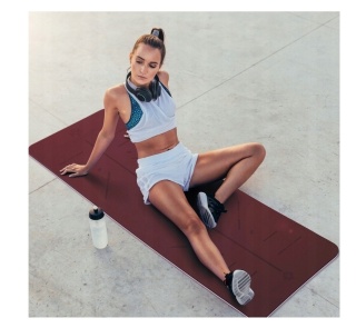 Mata gimnastyczna do jogi fitness 183x61x0,6 cm - wodoodporna - antypoślizgowa