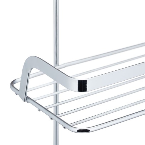 Półka prysznicowa podwieszana - chromowane żelazo - 60x25,5x22,5 cm - srebrna