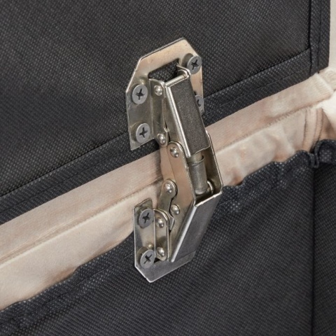 Puf aksamitny ze schowkiem 80x41x40 cm - kremowy - 40L - max 120 kg