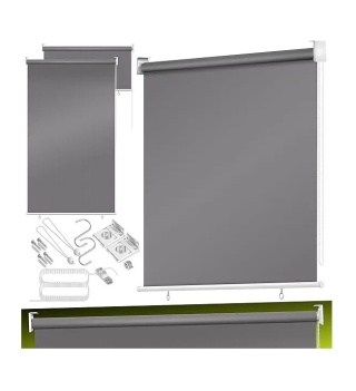 Roleta półzaciemniająca KESSER 140x240 cm szara - balkon taras okno
