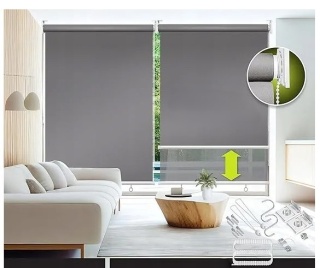 Roleta półzaciemniająca KESSER 140x240 cm szara - balkon taras okno