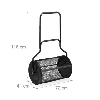 Rozrzutnik kompostu 80L do ogrodu - 118x72x41 cm - stalowy