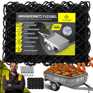 Siatka transportowa elastyczna KESSER 1x2 m - zabezpieczenie ładunku