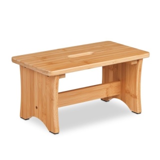 Stołek z bambusa 20,5x40x22cm naturalny max 100kg lekki taboret pomocnik