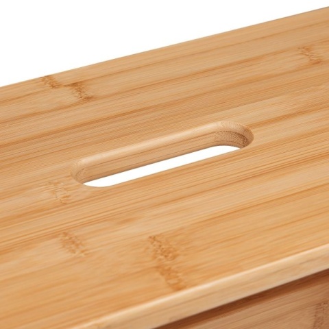 Stołek z bambusa 20,5x40x22cm naturalny max 100kg lekki taboret pomocnik